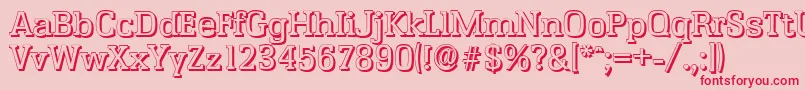 EnschedeshadowRegular Font – Red Fonts on Pink Background