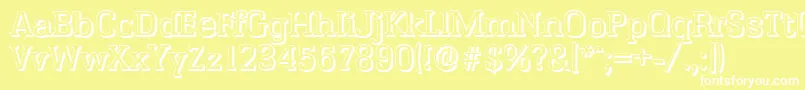 EnschedeshadowRegular Font – White Fonts on Yellow Background