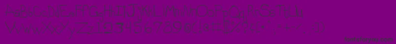 Stinky-fontti – mustat fontit violetilla taustalla