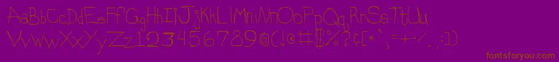 Stinky Font – Brown Fonts on Purple Background