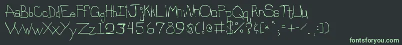 Czcionka Stinky – zielone czcionki na czarnym tle