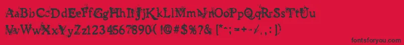 JamesHan Font – Black Fonts on Red Background
