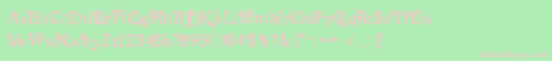 JamesHan Font – Pink Fonts on Green Background