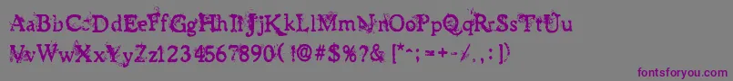 JamesHan Font – Purple Fonts on Gray Background
