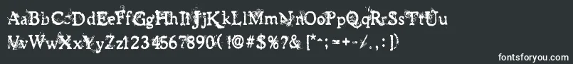 フォントJamesHan – 黒い背景に白い文字