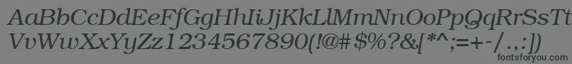 BookmangttItalic Font – Black Fonts on Gray Background