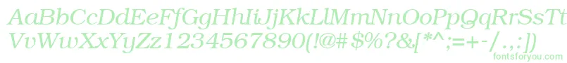 BookmangttItalic Font – Green Fonts on White Background