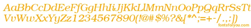 BookmangttItalic Font – Orange Fonts on White Background