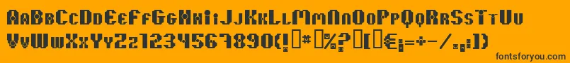 37Kilobyte Font – Black Fonts on Orange Background