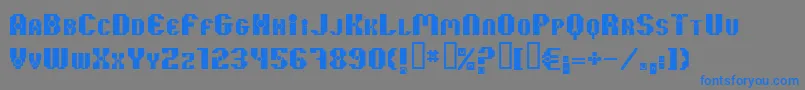 フォント37Kilobyte – 灰色の背景に青い文字
