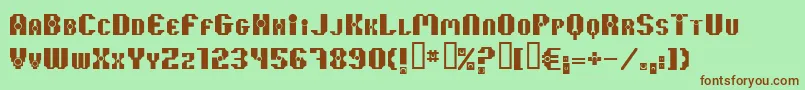 37Kilobyte Font – Brown Fonts on Green Background