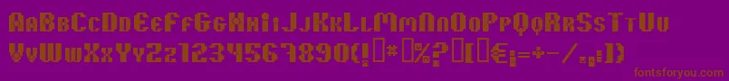 37Kilobyte Font – Brown Fonts on Purple Background