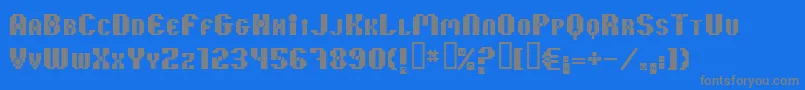 37Kilobyte-Schriftart – Graue Schriften auf blauem Hintergrund
