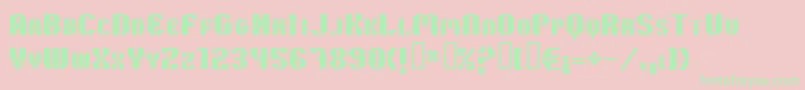 37Kilobyte-Schriftart – Grüne Schriften auf rosa Hintergrund