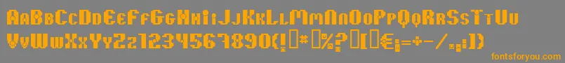 37Kilobyte-Schriftart – Orangefarbene Schriften auf grauem Hintergrund