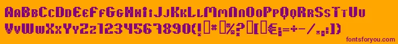 37Kilobyte Font – Purple Fonts on Orange Background