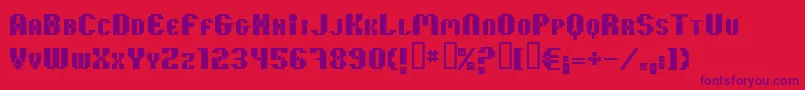 37Kilobyte Font – Purple Fonts on Red Background