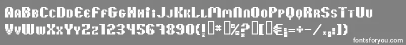 37Kilobyte Font – White Fonts on Gray Background