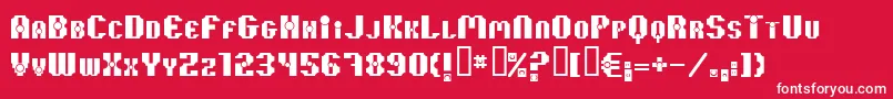 37Kilobyte Font – White Fonts on Red Background