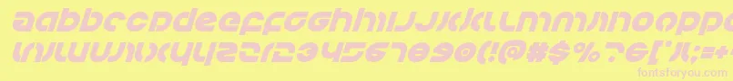 Kovacssuperital Font – Pink Fonts on Yellow Background