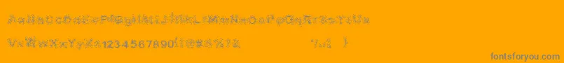 BioSeptic Font – Gray Fonts on Orange Background