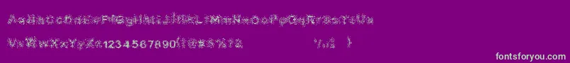 Weitere Informationen zur BioSeptic-Schriftart BioSeptic-Schriftart – Grüne Schriften auf violettem Hintergrund