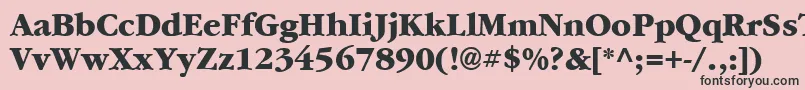 フォントGarrymondrian7Extraboldsh – ピンクの背景に黒い文字