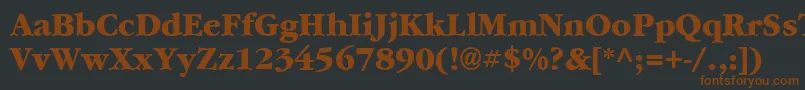Garrymondrian7Extraboldsh Font – Brown Fonts on Black Background