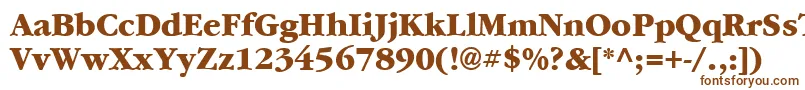 Garrymondrian7Extraboldsh-fontti – ruskeat fontit valkoisella taustalla