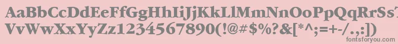 Шрифт Garrymondrian7Extraboldsh – серые шрифты на розовом фоне