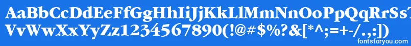 フォントGarrymondrian7Extraboldsh – 青い背景に白い文字