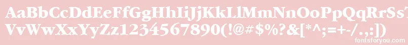 Czcionka Garrymondrian7Extraboldsh – białe czcionki na różowym tle