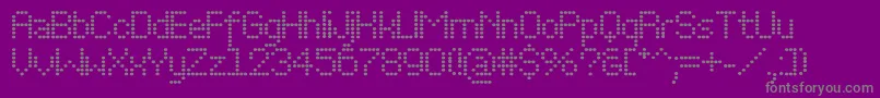 Perfooval Font – Gray Fonts on Purple Background
