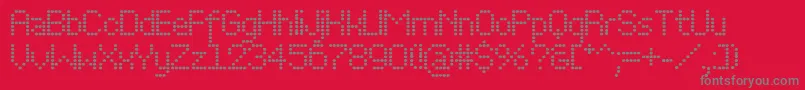 Perfooval Font – Gray Fonts on Red Background
