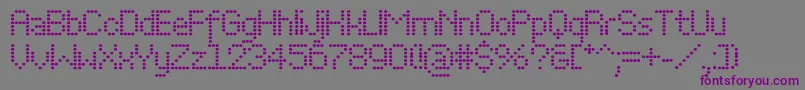 Perfooval-Schriftart – Violette Schriften auf grauem Hintergrund