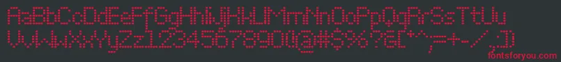 Perfooval Font – Red Fonts on Black Background