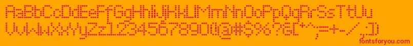 Perfooval Font – Red Fonts on Orange Background