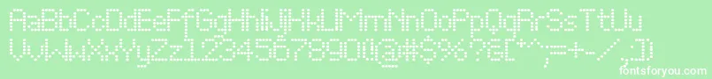 Perfooval Font – White Fonts on Green Background
