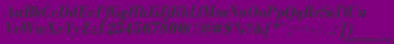 ABodoninovanrBolditalic Font – Black Fonts on Purple Background