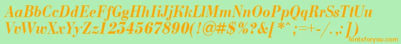 More about ABodoninovanrBolditalic Font ABodoninovanrBolditalic Font – Orange Fonts on Green Background