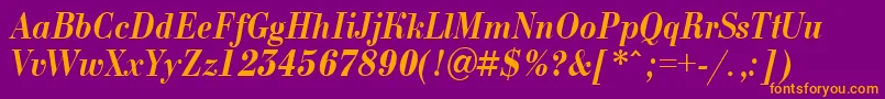 ABodoninovanrBolditalic Font – Orange Fonts on Purple Background
