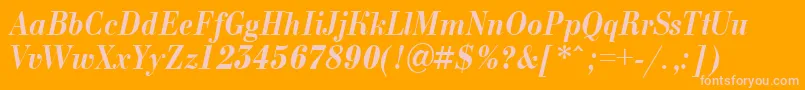 ABodoninovanrBolditalic Font – Pink Fonts on Orange Background