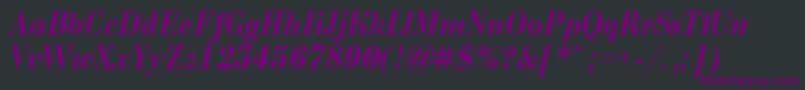 ABodoninovanrBolditalic Font – Purple Fonts on Black Background