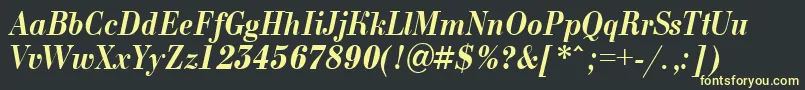 ABodoninovanrBolditalic Font – Yellow Fonts on Black Background