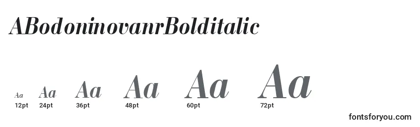ABodoninovanrBolditalic Font Sizes