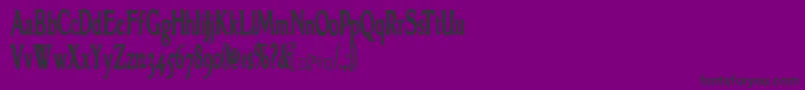 Czcionka GranthamcondensedBold – czarne czcionki na fioletowym tle