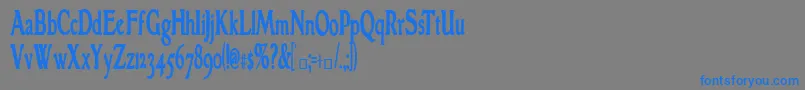 GranthamcondensedBold Font – Blue Fonts on Gray Background