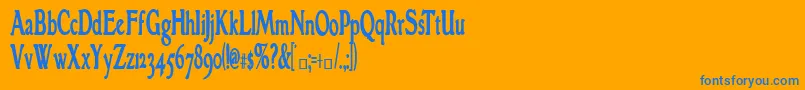 Шрифт GranthamcondensedBold – синие шрифты на оранжевом фоне
