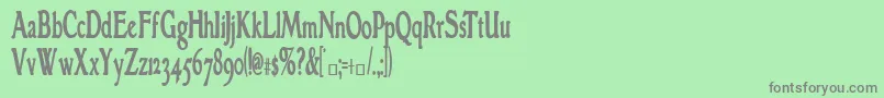 GranthamcondensedBold Font – Gray Fonts on Green Background