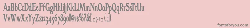 GranthamcondensedBold Font – Gray Fonts on Pink Background